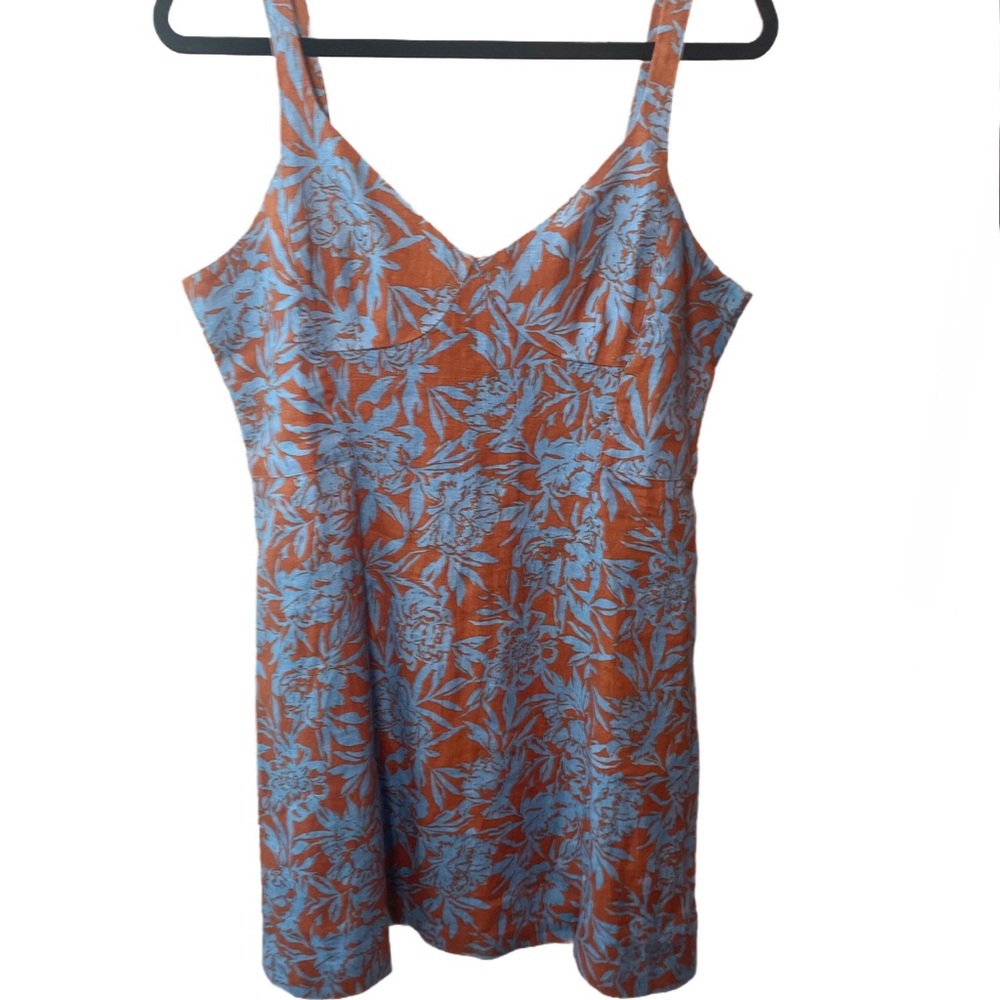 Madewell Sweetheart Mini Dress in Floral 100% Linen - Picture 4 of 8